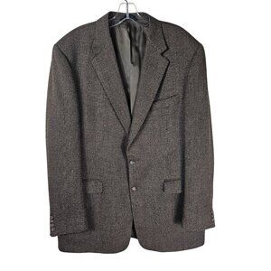 Burberry London Brown Wool Tweed Sport Coat 44L Academia Old Money Quiet Luxury